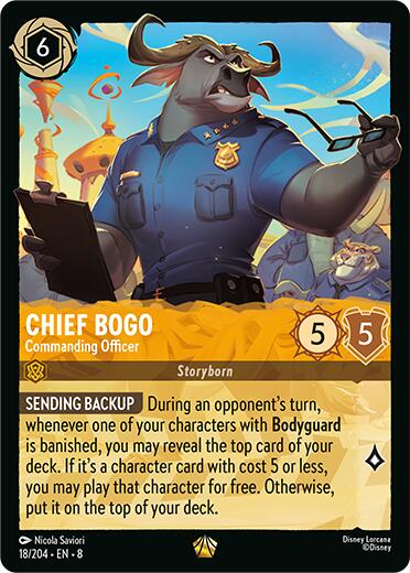 Chief Bogo- Commanding Officer (18/204) [Reign of Jafar] - Disney - Card Brawlers | Quebec | Canada |
