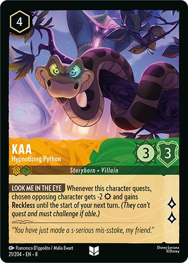Kaa - Hypnotizing Python (21/204) [Reign of Jafar] - Disney - Card Brawlers | Quebec | Canada |