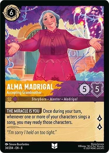 Alma Madrigal - Accepting Grandmother (34/204) [Reign of Jafar] - Disney - Card Brawlers | Quebec | Canada |