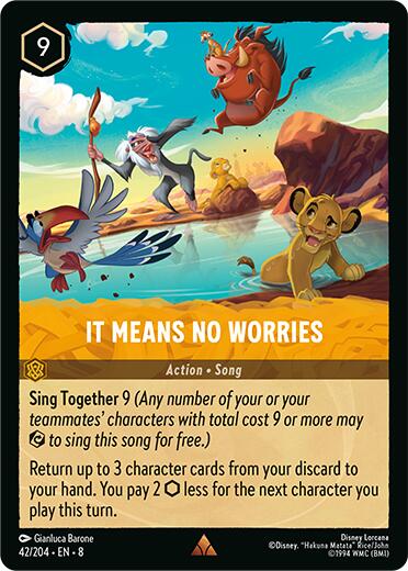 It Means No Worries (42/204) [Reign of Jafar] - Disney - Card Brawlers | Quebec | Canada |