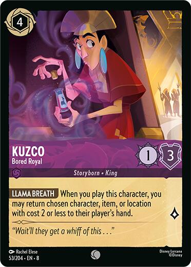 Kuzco - Bored Royal (53/204) [Reign of Jafar] - Disney - Card Brawlers | Quebec | Canada |