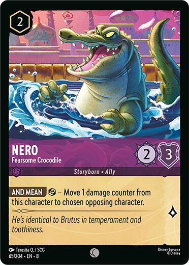 Nero - Fearsome Crocodile (65/204) [Reign of Jafar] - Disney - Card Brawlers | Quebec | Canada |