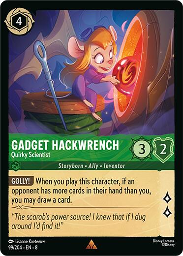 Gadget Hackwrench - Quirky Scientist (99/204) [Reign of Jafar] - Disney - Card Brawlers | Quebec | Canada |