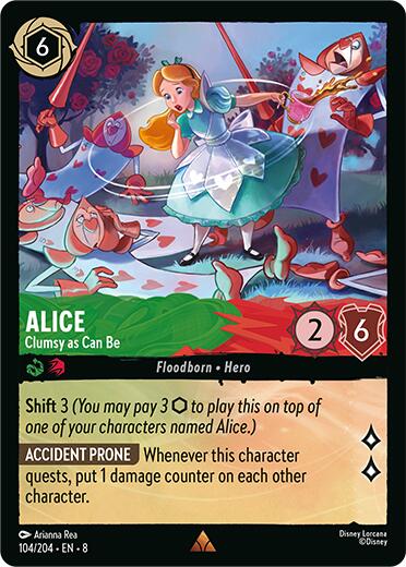 Alice - Clumsy as Can Be (104/204) [Reign of Jafar] - Disney - Card Brawlers | Quebec | Canada |