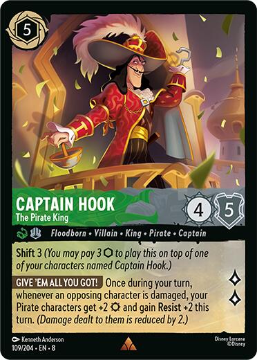 Captain Hook - The Pirate King (109/204) [Reign of Jafar] - Disney - Card Brawlers | Quebec | Canada |