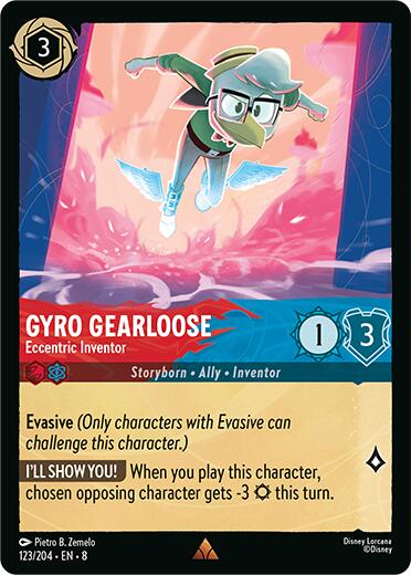 Gyro Gearloose - Eccentric Inventor (123/204) [Reign of Jafar] - Disney - Card Brawlers | Quebec | Canada |