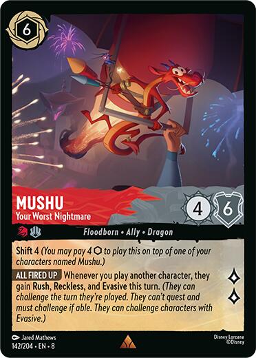 Mushu - Your Worst Nightmare (142/204) [Reign of Jafar] - Disney - Card Brawlers | Quebec | Canada |