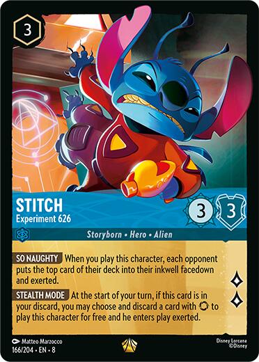 Stitch - Experiment 626 (166/204) [Reign of Jafar] - Disney - Card Brawlers | Quebec | Canada |