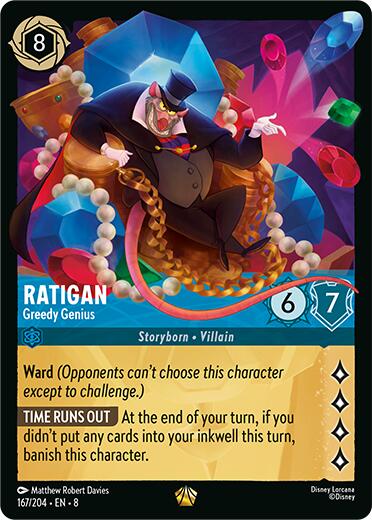 Ratigan - Greedy Genius (167/204) [Reign of Jafar] - Disney - Card Brawlers | Quebec | Canada |