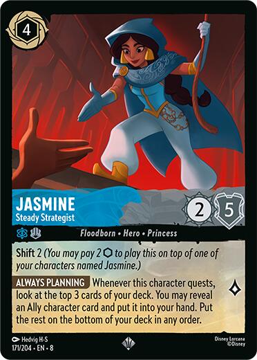 Jasmine - Steady Strategist (171/204) [Reign of Jafar] - Disney - Card Brawlers | Quebec | Canada |