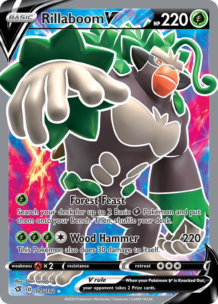 Rillaboom V (175/192) [Sword & Shield: Rebel Clash] - Pokémon - Card Brawlers | Quebec | Canada |