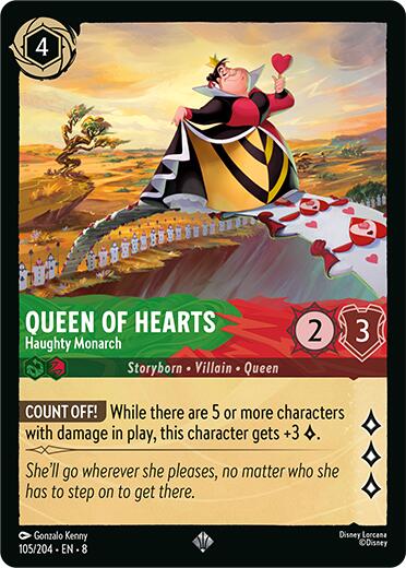 Queen of Hearts - Haughty Monarch (105/204) [Reign of Jafar] - Disney - Card Brawlers | Quebec | Canada |