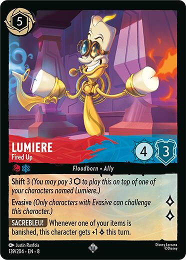 Lumiere - Fired Up (139/204) [Reign of Jafar] - Disney - Card Brawlers | Quebec | Canada |