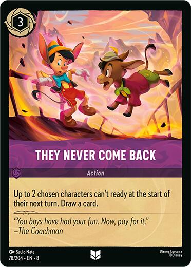 They Never Come Back (78/204) [Reign of Jafar] - Disney - Card Brawlers | Quebec | Canada |