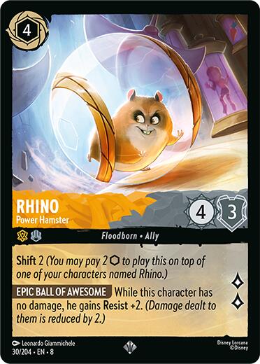 Rhino - Power Hamster (30/204) [Reign of Jafar] - Disney - Card Brawlers | Quebec | Canada |