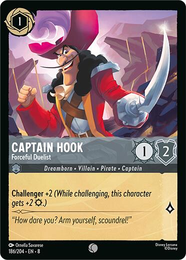 Captain Hook - Forceful Duelist (186/204) [Reign of Jafar] - Disney - Card Brawlers | Quebec | Canada |