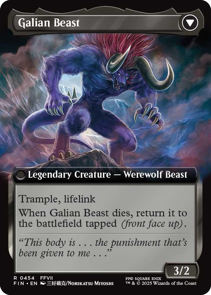 Vincent Valentine // Galian Beast (Extended Art) [FINAL FANTASY] - Magic: The Gathering - Card Brawlers | Quebec | Canada |