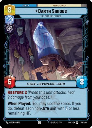 Darth Sidious - The Phantom Menace (39/264) (39/264) [Legends of the Force] - Fantasy Flight Games - Card Brawlers | Quebec | Canada |