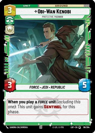 Obi-Wan Kenobi - Protective Padawan (96/264) (96/264) [Legends of the Force] - Fantasy Flight Games - Card Brawlers | Quebec | Canada |