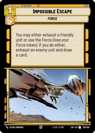 Impossible Escape (218/264) (218/264) [Legends of the Force] - Fantasy Flight Games - Card Brawlers | Quebec | Canada |