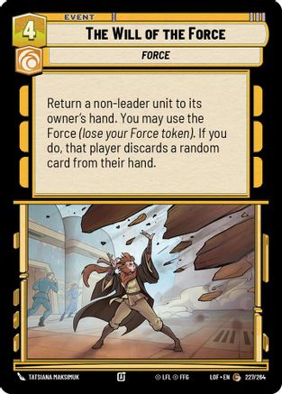 The Will of the Force (227/264) (227/264) [Legends of the Force] - Fantasy Flight Games - Card Brawlers | Quebec | Canada |