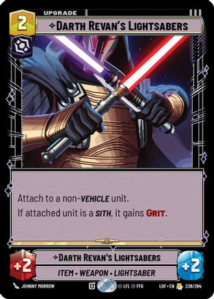 Darth Revan's Lightsabers (238/264) (238/264) [Legends of the Force] - Fantasy Flight Games - Card Brawlers | Quebec | Canada |