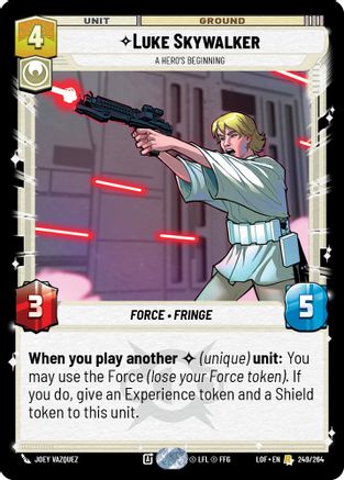 Luke Skywalker - A Hero's Beginning (249/264) (249/264) [Legends of the Force] - Fantasy Flight Games - Card Brawlers | Quebec | Canada |