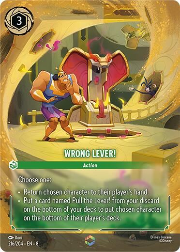 Wrong Lever! (Enchanted) (216/204) [Reign of Jafar] - Disney - Card Brawlers | Quebec | Canada |