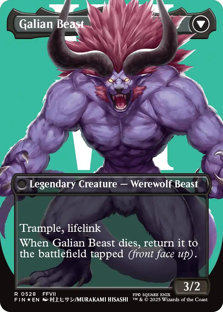 Vincent Valentine // Galian Beast (Borderless) (Surge Foil) [FINAL FANTASY] - Magic: The Gathering - Card Brawlers | Quebec | Canada |