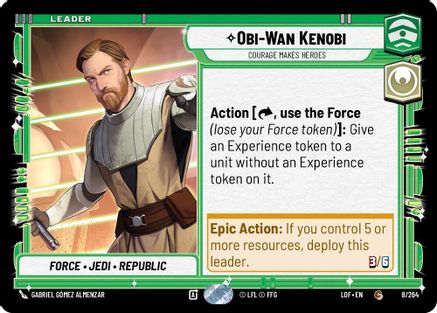 Obi-Wan Kenobi - Courage Makes Heroes (008/264) (008/264) [Legends of the Force] - Fantasy Flight Games - Card Brawlers | Quebec | Canada |