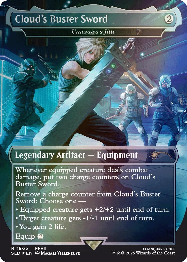 Cloud's Buster Sword - Umezawa's Jitte (Rainbow Foil) [Secret Lair Drop Series] - Magic: The Gathering - Card Brawlers | Quebec | Canada |