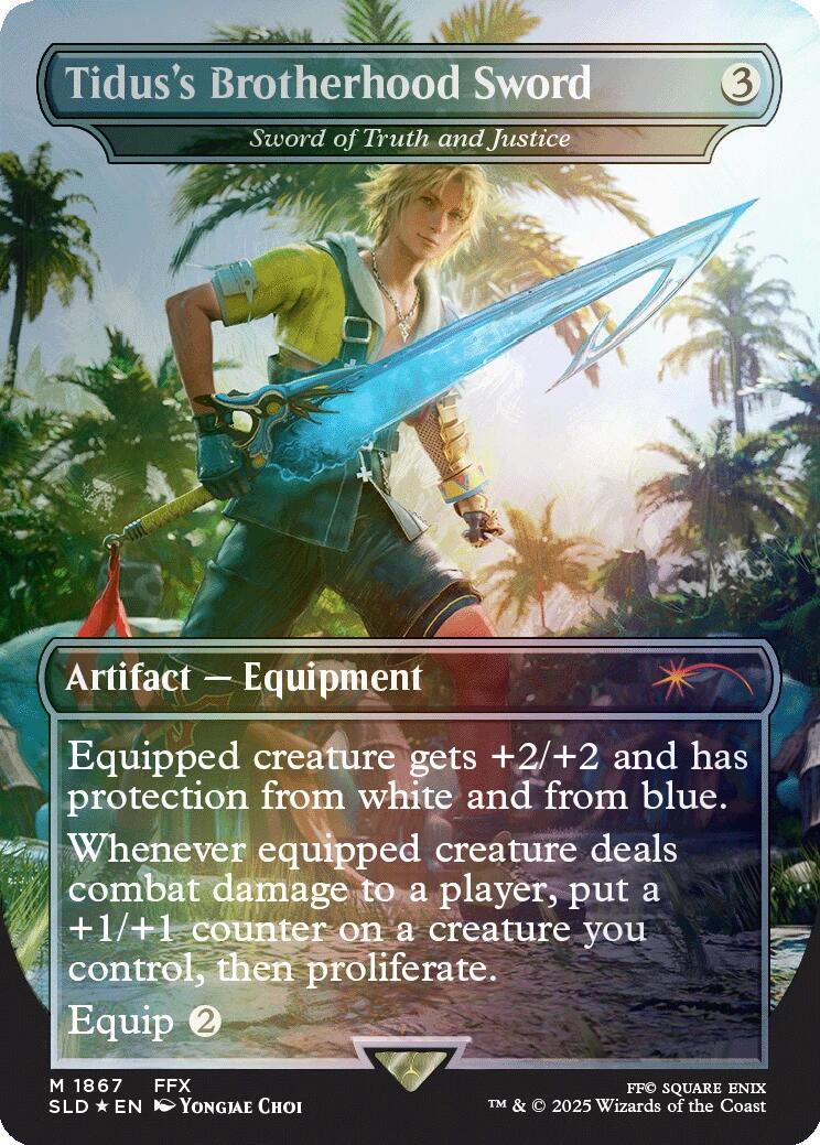 Tidus's Brotherhood Sword - Sword of Truth and Justice (Rainbow Foil) [Secret Lair Drop Series] - Magic: The Gathering - Card Brawlers | Quebec | Canada |