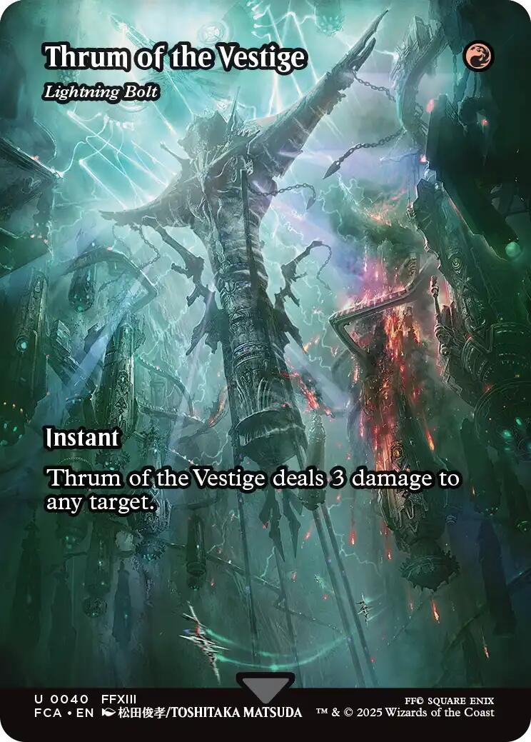 Thrum of the Vestige - Lightning Bolt (Showcase) [FINAL FANTASY : Through the Ages] - Magic: The Gathering - Card Brawlers | Quebec | Canada |
