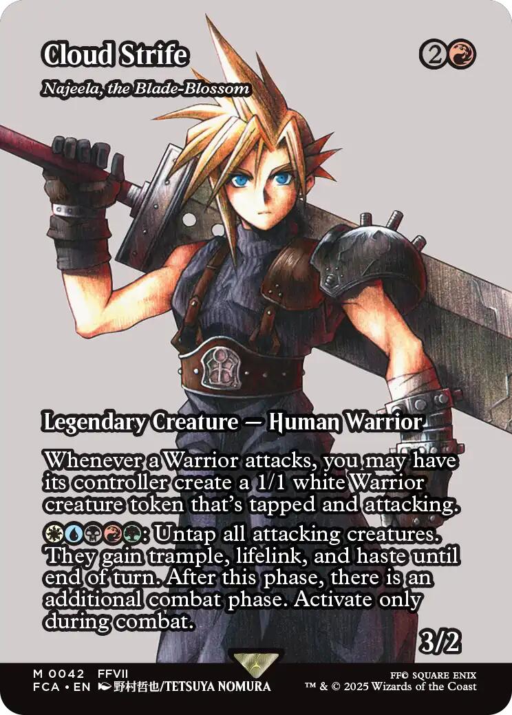 Cloud Strife - Najeela, the Blade-Blossom (Showcase) [FINAL FANTASY : Through the Ages] - Magic: The Gathering - Card Brawlers | Quebec | Canada |