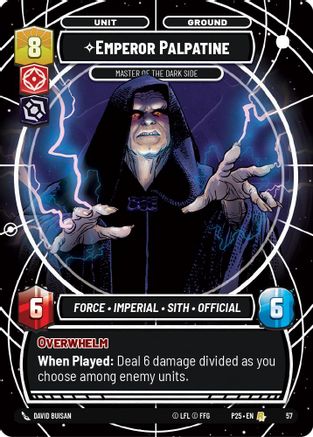 Emperor Palpatine (57) - Master of the Dark Side (57) [Store Showdown Promos] - Fantasy Flight Games - Card Brawlers | Quebec | Canada |