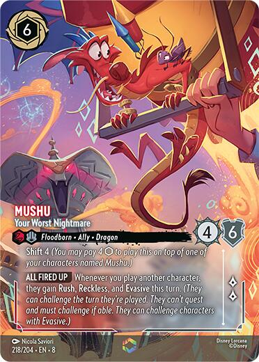 Mushu - Your Worst Nightmare (Enchanted) (218/204) [Reign of Jafar] - Disney - Card Brawlers | Quebec | Canada |