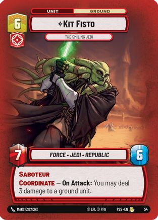 Kit Fisto (54) - The Smiling Jedi (54) [Store Showdown Promos] - Fantasy Flight Games - Card Brawlers | Quebec | Canada |
