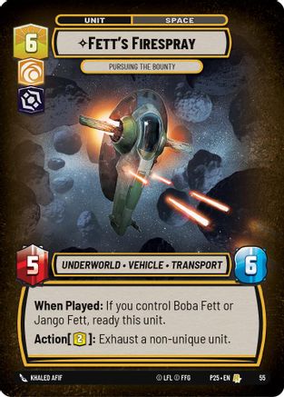 Fett's Firespray (55) - Pursuing the Bounty (55) [Store Showdown Promos] - Fantasy Flight Games - Card Brawlers | Quebec | Canada |
