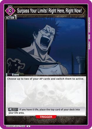 Surpass Your Limits! Right Here, Right Now! (UE08BT/BCV-1-030) - UE08BT Black Clover