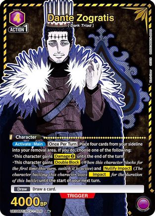 Dante Zogratis (026) (R*) (UE08BT/BCV-1-026) - UE08BT Black Clover Foil