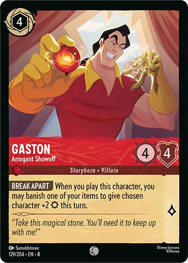 Gaston - Arrogant Showoff (129/204) [Reign of Jafar] - Disney - Card Brawlers | Quebec | Canada |
