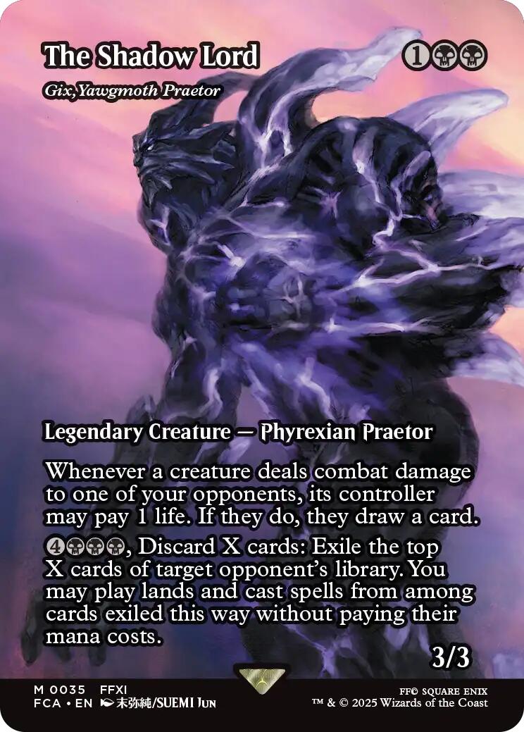 The Shadow Lord - Gix, Yawgmoth Praetor (Showcase) [FINAL FANTASY : Through the Ages] - Magic: The Gathering - Card Brawlers | Quebec | Canada |