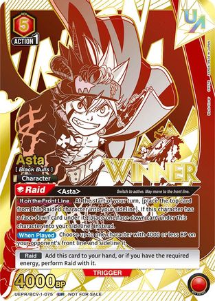 Asta (075) (Winner) (UEPR/BCV-1-075) - Union Arena Promotion Cards Foil - Union Arena Promotion Cards - Card Brawlers | Quebec | Canada |