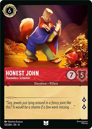 Honest John - Shameless Schemer (122/204) [Reign of Jafar] - Disney - Card Brawlers | Quebec | Canada |