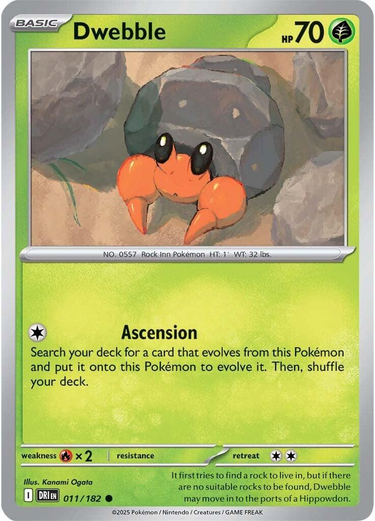 Dwebble (011/182) [Scarlet & Violet: Destined Rivals] - Pokémon - Card Brawlers | Quebec | Canada |