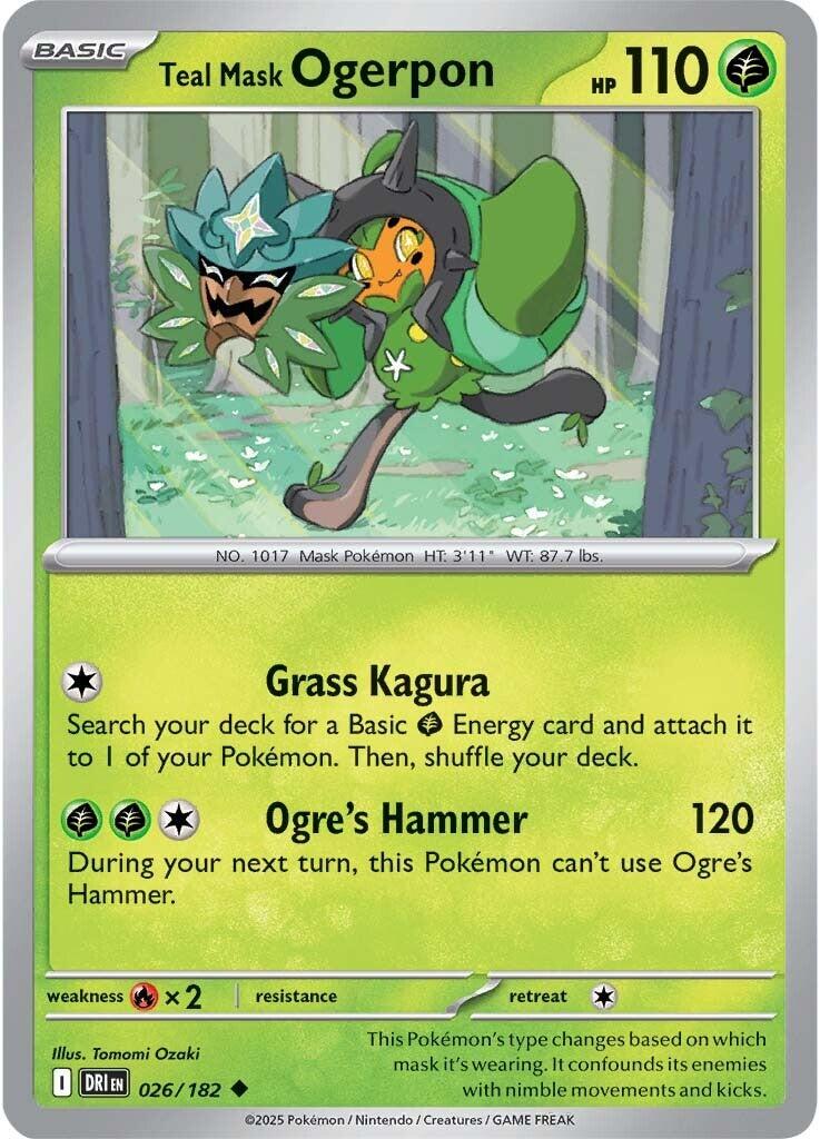 Teal Mask Ogerpon (026/182) [Scarlet & Violet: Destined Rivals] - Pokémon - Card Brawlers | Quebec | Canada |