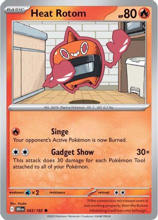 Heat Rotom (043/182) [Scarlet & Violet: Destined Rivals] - Pokémon - Card Brawlers | Quebec | Canada |