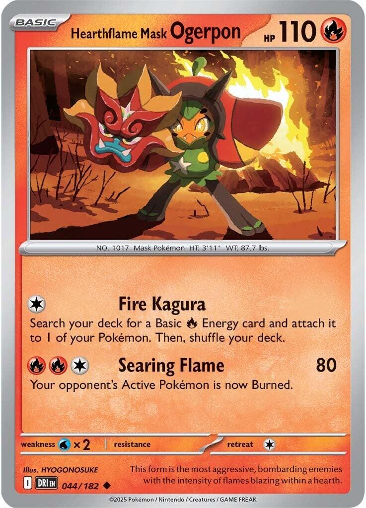 Hearthflame Mask Ogerpon (044/182) [Scarlet & Violet: Destined Rivals] - Pokémon - Card Brawlers | Quebec | Canada |