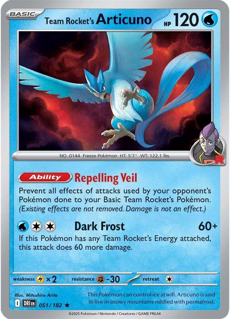 Team Rocket's Articuno (051/182) [Scarlet & Violet: Destined Rivals] - Pokémon - Card Brawlers | Quebec | Canada |
