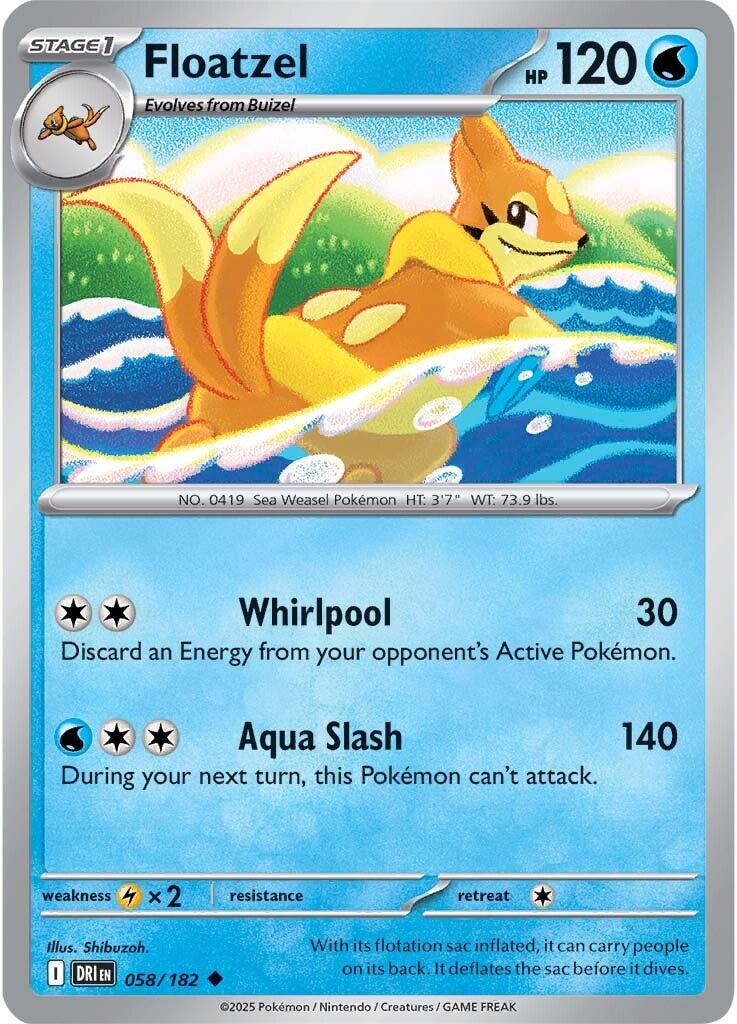 Floatzel (058/182) [Scarlet & Violet: Destined Rivals] - Pokémon - Card Brawlers | Quebec | Canada |